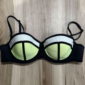 Triangl Black Yellow Neoprene Bikini Top Women’s Large
